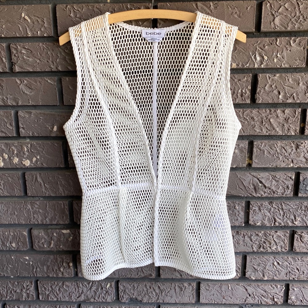 BEBE Peplum Top XS